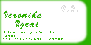 veronika ugrai business card